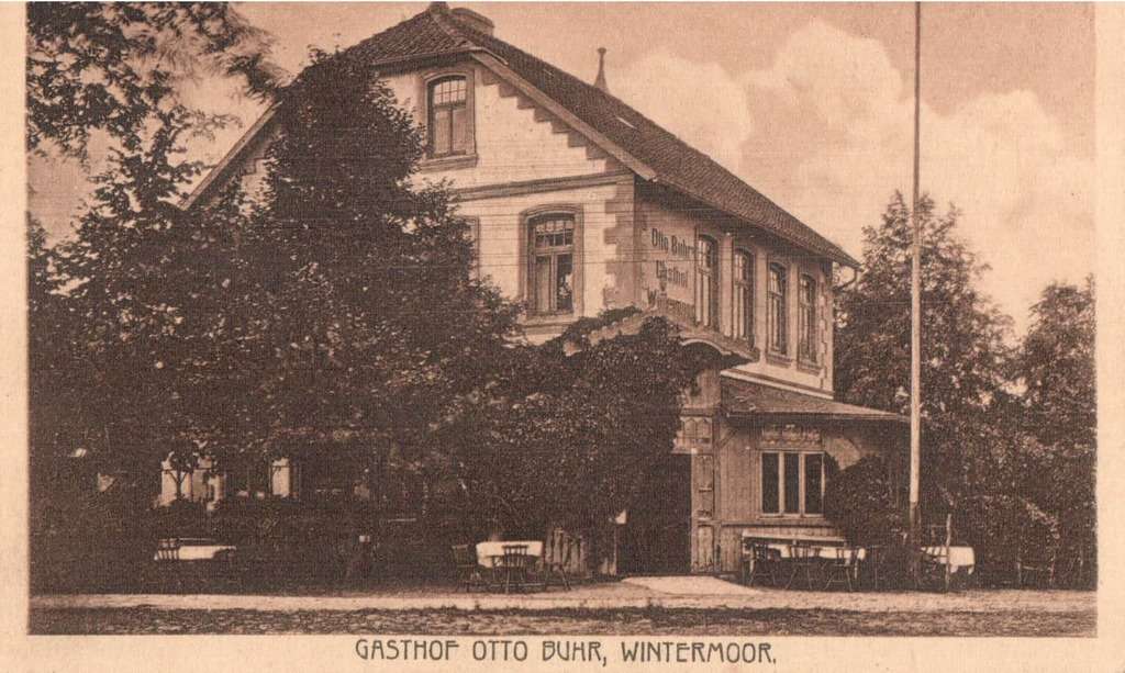 Ansichtskarte Gasthof Otto Buhr in Wintermoor - Verlag Hugo Schubert vor 1923