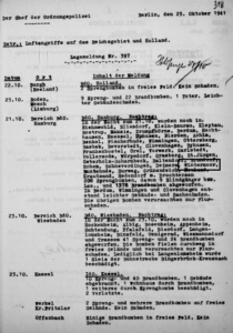 Bombenangriff in Wintermoor am 21.10.1941 R 58/3578, S. 318 Quelle Bundesarchiv