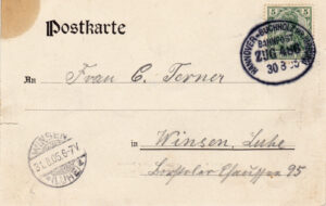 Postkarte Bahnpost 1905